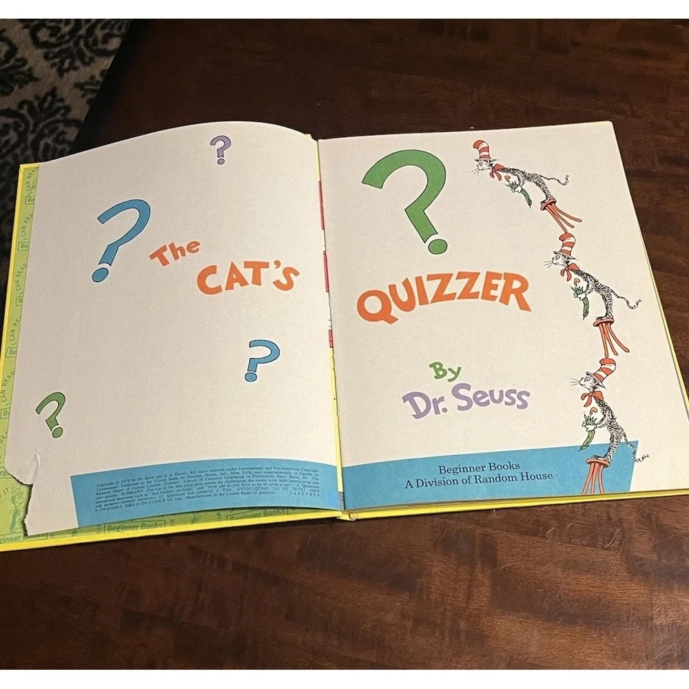 The Cat's Quizzer by Dr. Seuss - 1976 Original Hardcover - Rare/OOP |‎ Banned